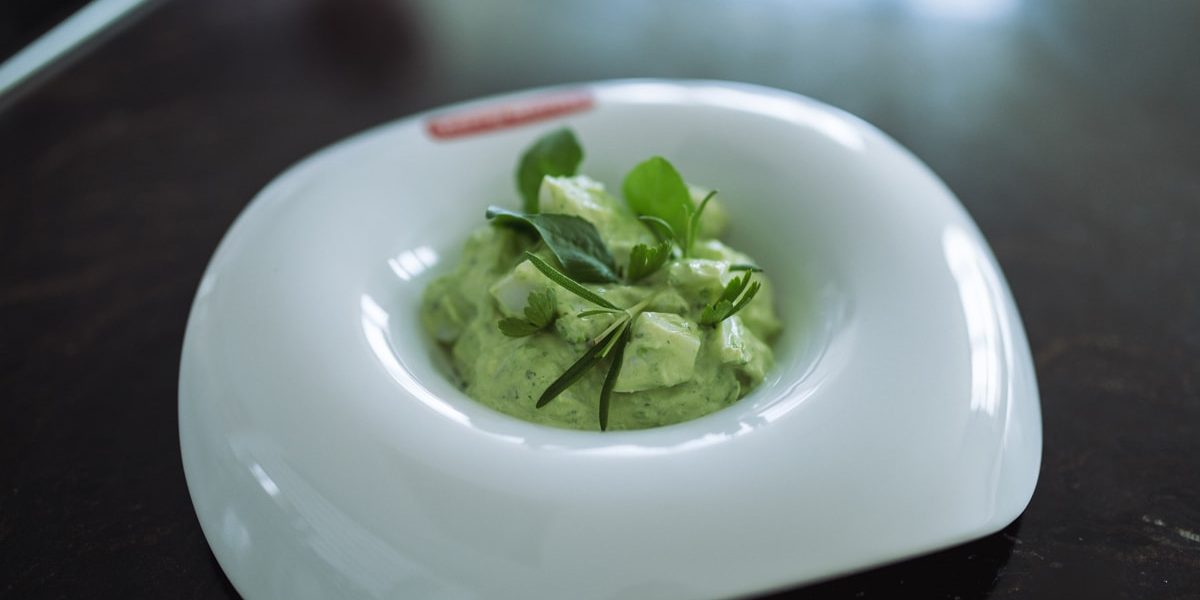 sepia con mayonesa verde