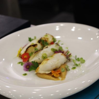 Calamares limpios congelados IQF a la plancha