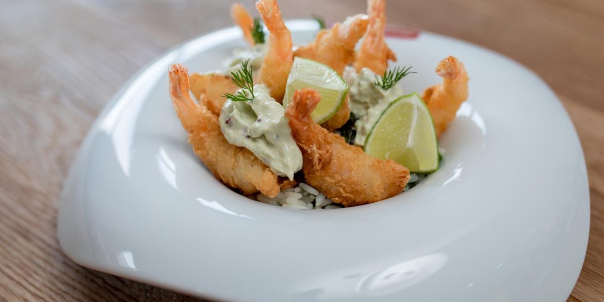 Langostinos con toque chipotle Torry Harris