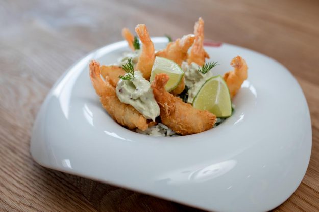 Langostinos con toque chipotle Torry Harris