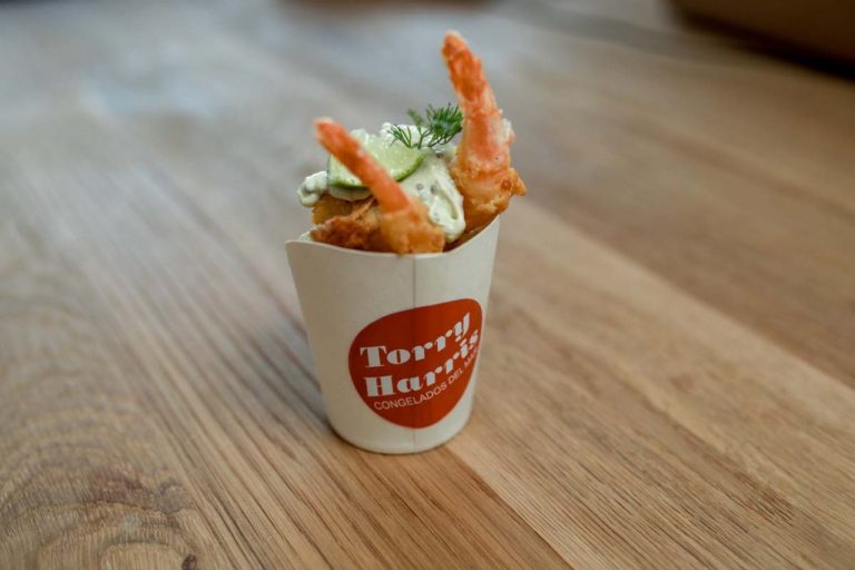 Langostinos con sabores Torry Harris Aperitivo individual