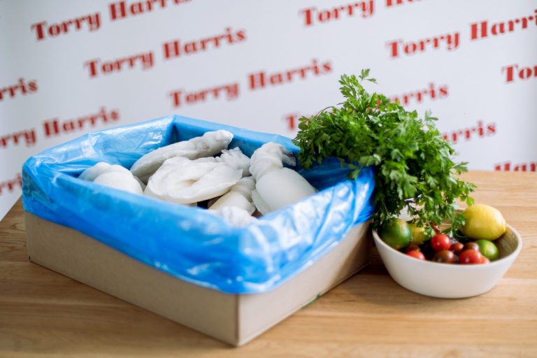 Caja de sepia congelada IQF Torry Harris